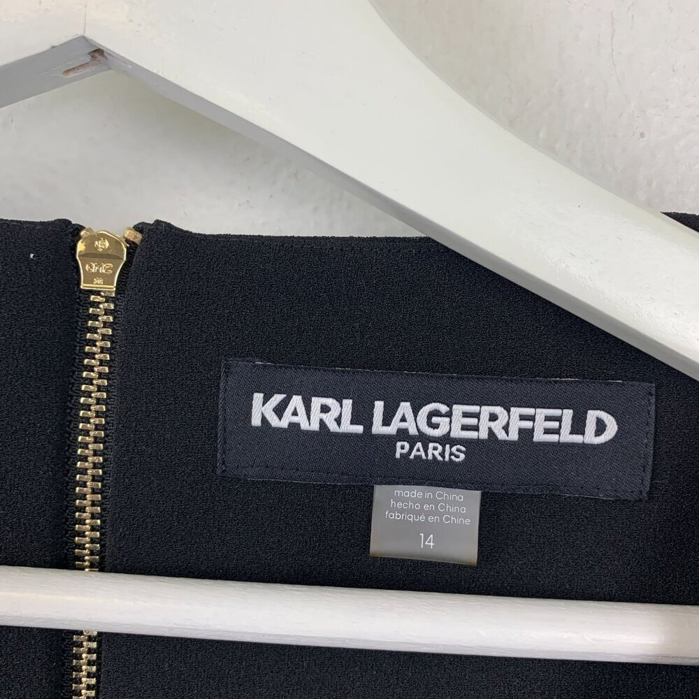 NWT Karl Lagerfeld Scuba Crepe Dress Size 14 - Picture 9 of 12